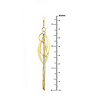 Intertwining Chandelier Tassel Earrings in 14K Yellow Gold 87mm thumb 1