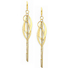 Intertwining Chandelier Tassel Earrings in 14K Yellow Gold 87mm thumb 0