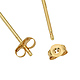14K Yellow Gold 6mm Round CZ Solitaire Basket Stud Earrings with Push-Back for Lady and Children thumb 1