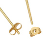 14K Yellow Gold 6mm Round CZ Solitaire Basket Stud Earrings with Push-Back for Lady and Children thumb 1