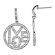 Elliot Skye Sterling Silver 'LOVE' Open Cut Round CZ Drop Earrings thumb 1