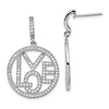 Elliot Skye Sterling Silver 'LOVE' Open Cut Round CZ Drop Earrings thumb 1