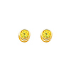 5mm Birthstone Color Round-Cut CZ Stud Earrings in 14K Yellow Gold thumb 0