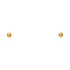 3mm Solid Gold Ball Stud Earrings in 14K Yellow Gold thumb 1