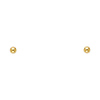 3mm Solid Gold Ball Stud Earrings in 14K Yellow Gold thumb 1