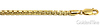 4mm 14K Yellow Gold Men's Diamond-Cut Box Chain Necklace 20-30in thumb 1