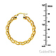 Twisted Open Diamond-Cut Medium Hoop Earrings - 14K Yellow Gold 1.6 inch thumb 1