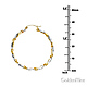 Spiraling Medium Hoop Earrings - 14K Two-Tone Gold 3mm x 1.4 inches thumb 1