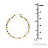 Spiraling Medium Hoop Earrings - 14K Two-Tone Gold 3mm x 1.4 inches thumb 1