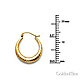 Crescent Diamond-Cut Petite Hoop Earrings - 14K Yellow Gold 0.6 inch thumb 1