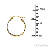 Faceted Intertwined Petite Double Hoop Earrings - 14K Two-Tone Gold thumb 1