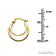 Polished Petite Double Hoop Earrings - 14K Yellow Gold thumb 1