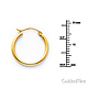 Polished Hinge Small Hoop Earrings - 14K Yellow Gold 2mm x 0.67 inch thumb 1