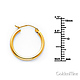 Polished Hinge Petite Hoop Earrings - 14K Yellow Gold 2mm x 0.6 inch thumb 1