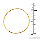 Diamond-Cut Satin Endless Large Hoop Earrings - 14K Yellow Gold 1.5mm x 2.16 inch thumb 1