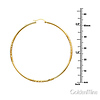 Diamond-Cut Satin Hinge Large Hoop Earrings - 14K Yellow Gold 2mm x 2.16 inch thumb 1