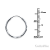 Faceted Endless Small Hoop Earrings - 14K White Gold 1.5mm x 0.67 inch thumb 1