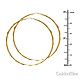 Faceted Endless Large Hoop Earrings - 14K Yellow Gold 1.5mm x 1.8 inch thumb 1