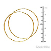 Faceted Endless Large Hoop Earrings - 14K Yellow Gold 1.5mm x 1.8 inch thumb 1