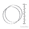 Faceted Endless Large Hoop Earrings - 14K White Gold 1.5mm x 1.8 inch thumb 1