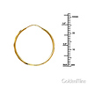 Faceted Endless Medium Hoop Earrings - 14K Yellow Gold 1.5mm x 1 inch thumb 1