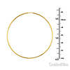 Polished Endless Extra Large Hoop Earrings - 14K Yellow Gold 1.5mm x 2.25 inch thumb 1