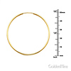 Polished Endless Large Hoop Earrings - 14K Yellow Gold 1.5mm x 2 inch thumb 1