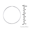 14K White Gold Polished Endless Large Hoop Earrings - 1.5mm x 2 inch thumb 1