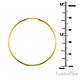 Polished Endless Large Hoop Earrings - 14K Yellow Gold 1.5mm x 1.6 inch thumb 1