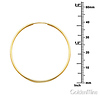 Polished Endless Large Hoop Earrings - 14K Yellow Gold 1.5mm x 1.6 inch thumb 1
