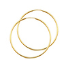 Polished Endless Large Hoop Earrings - 14K Yellow Gold 1.5mm x 1.6 inch thumb 0