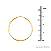 14K Yellow Gold Polished Endless Medium Hoop Earrings - 1.5mm x 1.2in thumb 1