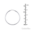 14K White Gold Polished Endless Medium Hoop Earrings - 1.5mm x 1.2 inch thumb 1