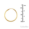 Polished Endless Medium Hoop Earrings - 14K Yellow Gold 1.5mm x 1 inch thumb 1