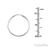 Polished Endless Medium Hoop Earrings - 14K White Gold 1.5mm x 1 inch thumb 1