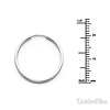 14K White Gold Polished Endless Small Hoop Earrings - 1.5mm x 0.8 inch thumb 1