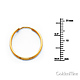 Polished Endless Small Hoop Earrings - 14K Yellow Gold 1.5mm x 0.67 inch thumb 1