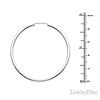 Polished Endless Large Hoop Earrings - 14K White Gold 2mm x 1.8 inch thumb 1