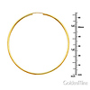 14K Yellow Gold Polished Endless Extra Large Hoop Earrings - 2mm x 2.6 inch thumb 1