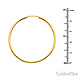Polished Endless Large Hoop Earrings - 14K Yellow Gold 2mm x 1.8 inch thumb 1