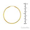 Polished Endless Large Hoop Earrings - 14K Yellow Gold 2mm x 1.8 inch thumb 1