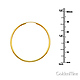 14K Yellow Gold Polished Endless Medium Hoop Earrings - 2mm x 1.37 inch thumb 1