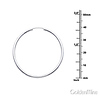 14K White Gold Polished Endless Medium Hoop Earrings - 2mm x 1.37 inch thumb 1