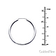 Polished Endless Medium Hoop Earrings - 14K White Gold 2mm x 1.2 inch thumb 1