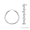 Polished Endless Medium Hoop Earrings - 14K White Gold 2mm x 1.2 inch thumb 1