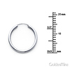 Polished Endless Petite Hoop Earrings - 14K White Gold 2mm x 0.6 inch thumb 1