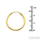 Polished Endless Medium Hoop Earrings - 14K Yellow Gold 2mm x 1 inch thumb 1