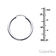 Polished Endless Medium Hoop Earrings - 14K White Gold 2mm x 1 inch thumb 1