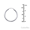 Polished Endless Medium Hoop Earrings - 14K White Gold 2mm x 1 inch thumb 1