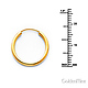 Polished Endless Small Hoop Earrings - 14K Yellow Gold 2mm x 0.7 inch thumb 1